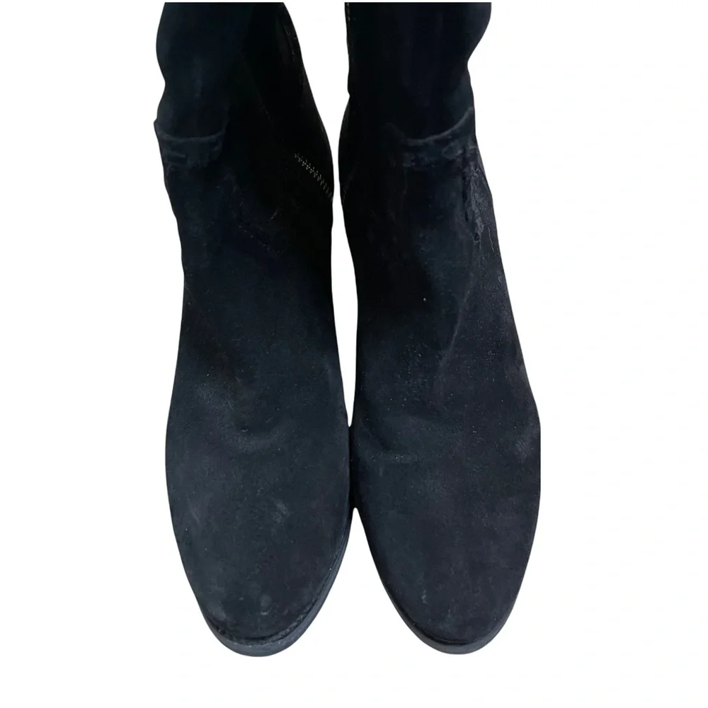 Ariat Knoxville black suede leather wedge over the knee Western boot size 6.5